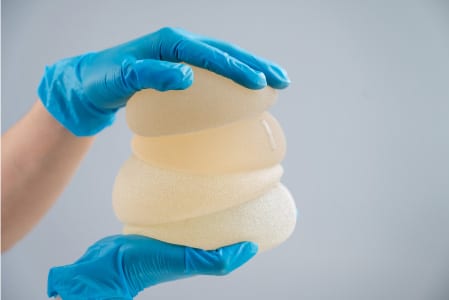 Different types of breast implants